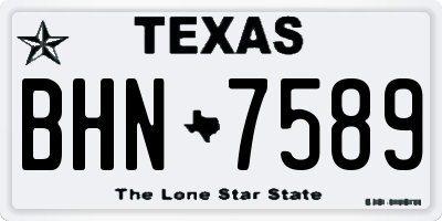 TX license plate BHN7589