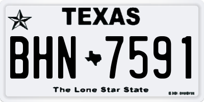 TX license plate BHN7591
