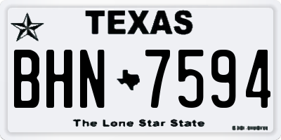 TX license plate BHN7594