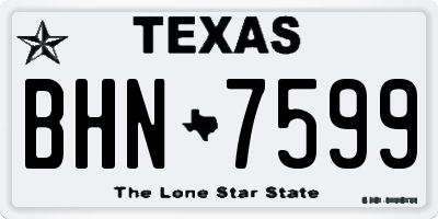 TX license plate BHN7599