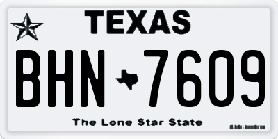 TX license plate BHN7609
