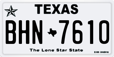 TX license plate BHN7610
