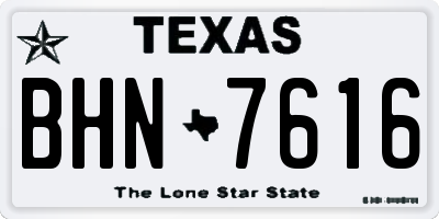 TX license plate BHN7616