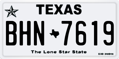 TX license plate BHN7619