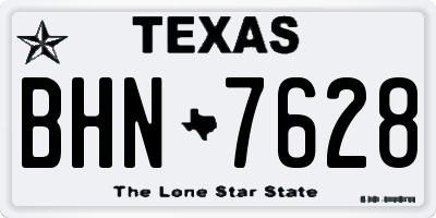 TX license plate BHN7628