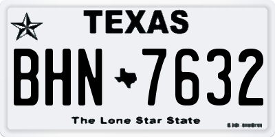 TX license plate BHN7632