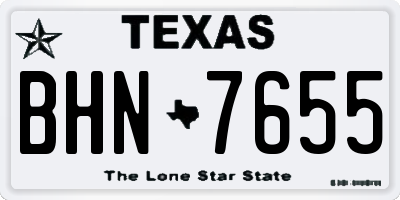 TX license plate BHN7655