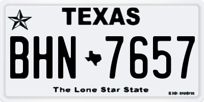 TX license plate BHN7657