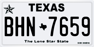 TX license plate BHN7659