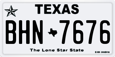 TX license plate BHN7676