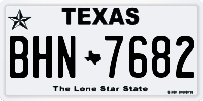 TX license plate BHN7682