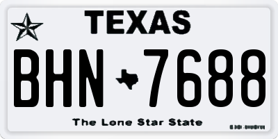 TX license plate BHN7688