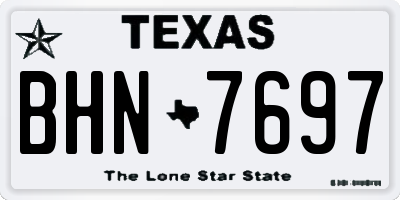 TX license plate BHN7697