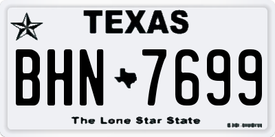 TX license plate BHN7699