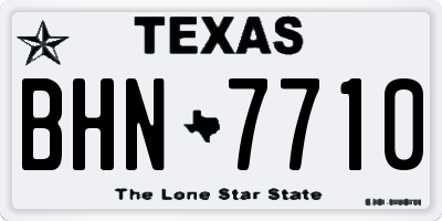 TX license plate BHN7710