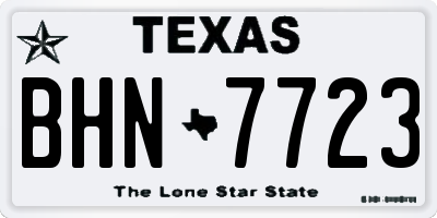 TX license plate BHN7723