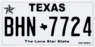 TX license plate BHN7724