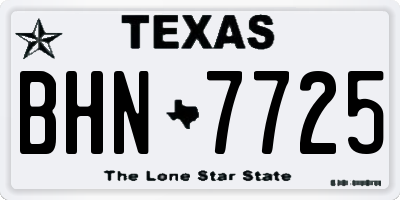 TX license plate BHN7725