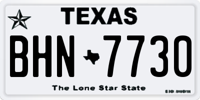 TX license plate BHN7730