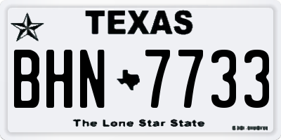 TX license plate BHN7733