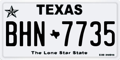 TX license plate BHN7735