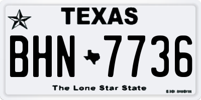 TX license plate BHN7736
