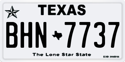 TX license plate BHN7737