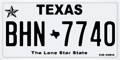 TX license plate BHN7740