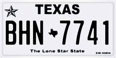 TX license plate BHN7741