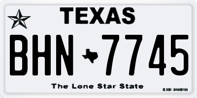 TX license plate BHN7745