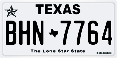 TX license plate BHN7764