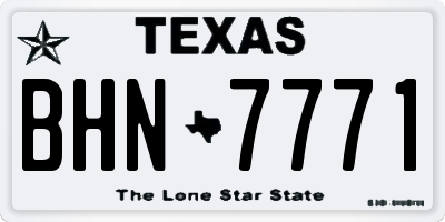 TX license plate BHN7771