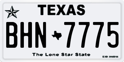TX license plate BHN7775