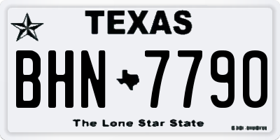 TX license plate BHN7790