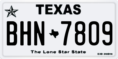 TX license plate BHN7809