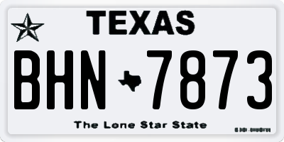 TX license plate BHN7873