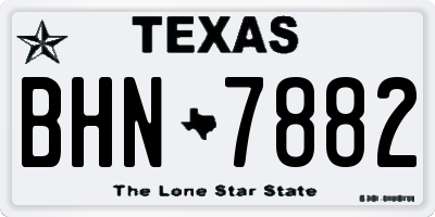 TX license plate BHN7882