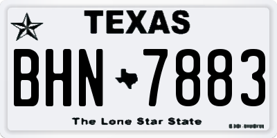 TX license plate BHN7883