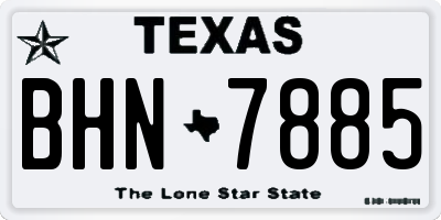 TX license plate BHN7885