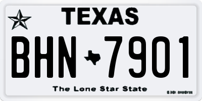 TX license plate BHN7901