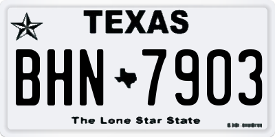 TX license plate BHN7903