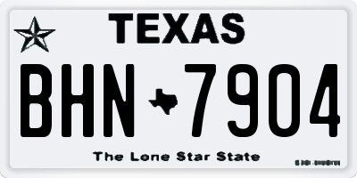 TX license plate BHN7904