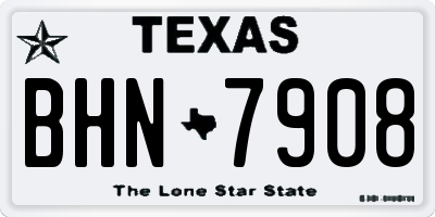 TX license plate BHN7908