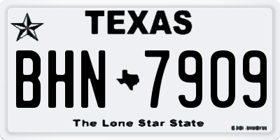 TX license plate BHN7909
