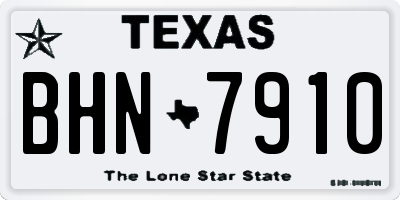 TX license plate BHN7910