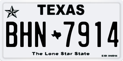 TX license plate BHN7914