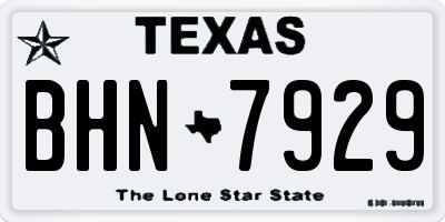 TX license plate BHN7929