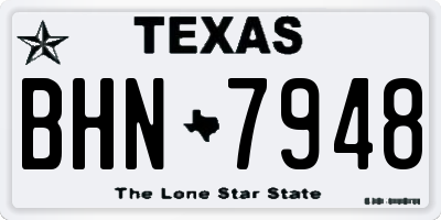 TX license plate BHN7948