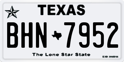 TX license plate BHN7952