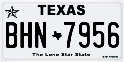 TX license plate BHN7956